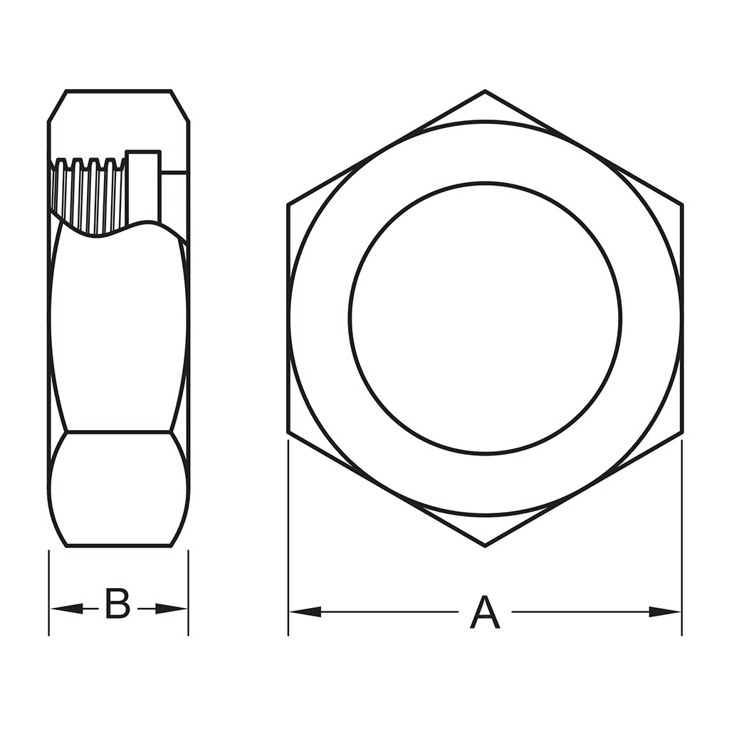 13H - Union Hex Nut